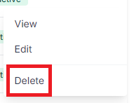 Delete Listing